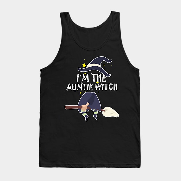 Im the auntie Witch Shirt Halloween Matching Group Costume Tank Top by foxmqpo